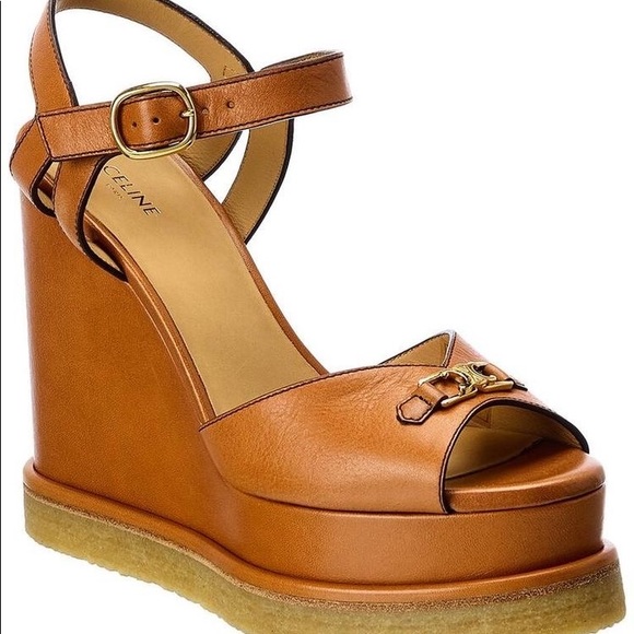 Celine Leather Brown wedge - Picture 5 of 5